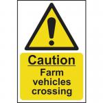 Caution Farm Vehiclescrossing - 1.2 mm Recyclable Pp (200 X 300 Mm) 423128
