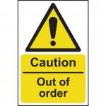 Caution Out of Order- 1.2 mm Recyclable Pp (400 X 600 Mm) 423149