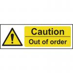 Caution Out of Order- 1.2 mm Recyclable Pp (600 X 200 Mm) 423150