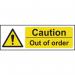 Caution Out of Order- 1.2 mm Recyclable Pp (600 X 200 Mm) 423150