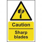Caution Sharp Blades- 1.2 mm Recyclable Pp (200 X 300 Mm) 423158