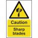 Caution Sharp Blades- 1.2 mm Recyclable Pp (200 X 300 Mm) 423158