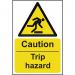 Caution Trip Hazard- 1.2 mm Recyclable Pp (600 X 450 Mm) 423173