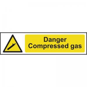 Danger Compressed Gas - Sapp 200 X 50mm 423188
