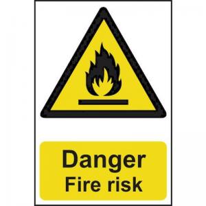 Danger Fire Risk - Sapp 200 X 300mm 423194