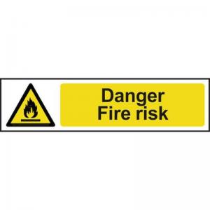 Danger Fire Risk - Sapp 200 X 50mm 423195