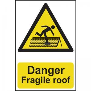 Danger Fragile Roof - Pp 400 X 600mm 423202