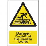Danger Fragile Roof Usecrawling Boards - Pp (400 X 600 Mm) 423203