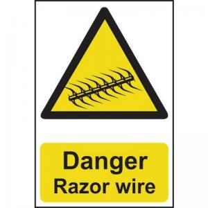 Danger Razor Wire - Sapp 200 X 300mm 423238