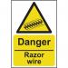 Danger Razor Wire- 1.2 mm Recyclable Pp (400 X 600 Mm) 423240