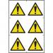 Hazard Warning Symbolssapp (100 X 100 Mm) Pack of 6 423261