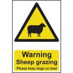 Warning Sheep Grazing Pleasekeep Dogs on Lead - Sapp (200 X 300 Mm) 423296