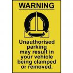 Warning Unauthorised Parkingmay Result - Sav (400 X 600 Mm) 423300