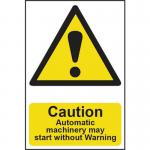 Caution Automatic Machinery Maystart Without Warning - Sapp (200 X 300 Mm) 423303