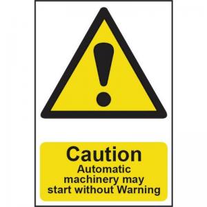 Caution Automatic Machinery May Start Without Warning - Sapp 200 X