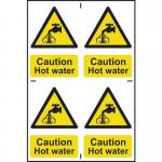 Caution Hot Watersapp (100 X 150 Mm) Pack of 4 423313