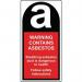 Warning Contains Asbestos(25 X 50 Mm, Roll of 500 Labels) 423329