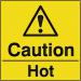 Caution Hot - Labels(50 X 50 mm Roll of 250) 423338