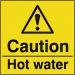 Caution Hot Water -labels (50 X 50 mm Roll of 250) 423340