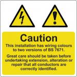 Caution Mixed Cable Notice- 100 Roll Sav (75 X 75 Mm) 423342