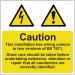 Caution Mixed Cable Notice- Pack of 25 Sav (75 X 75 Mm) 423343