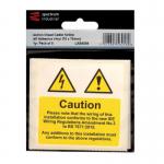 Caution Mixed Cable Notice- Pack of 5 - Sav (75 X 75 Mm) 423344