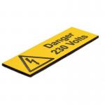 Danger 230 Volts -pack of 5 Engraved (75 X 25 Mm) 423351