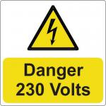 Danger 230 Volts -pack of 5 Sapp (75 X 75 Mm) 423353