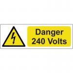 Danger 240 Volts -pack of 25 Sav (75 X 25 Mm) 423358