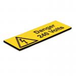 Danger 240 Volts -pack of 5 Engraved (75 X 25 Mm) 423360
