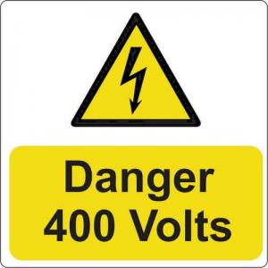 Danger 400 Volts - Pack 5 Sapp 75 X 75mm 423367