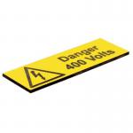 Danger 400 Volts -pack of 5 Engraved (75 X 25 Mm) 423370