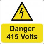 Danger 415 Volts -pack of 25 Sav (75 X 75 Mm) 423377