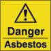 Danger Asbestos - Labels(50 X 50 mm Roll of 250) 423392