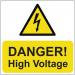 Danger High Voltage- 100 Roll Sav (75 X 75 Mm) 423394