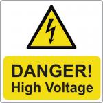 Danger High Voltage- Pack of 5 Sav (75 X 75 Mm) 423402