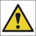 Exclamation Mark Symbol- Labels (50 X 50 mm Roll of 250) 423409