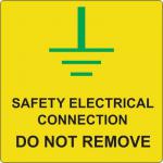 Safety Electrical Connectiondo Not Remove - Pack of 25 Sav (75 X 75 Mm) 423437