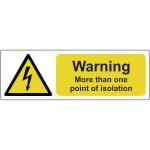 Warning More Than One Pointof Isolation - Pack of 25 Sav (75 X 25 Mm) 423454