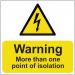 Warning More Than One Pointof Isolation - Pack of 5 Sapp (75 X 75 Mm) 423457