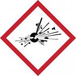 Ghs Explosive Symbol- Sav (50 X 50 Mm) Pack of 10 423643