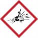 Ghs Explosive Symbol- Sav (50 X 50 Mm) Pack of 10 423643