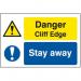 Quarry Sign: Danger Cliffedge Stay Away - Dib (600 X 400 Mm) 423664