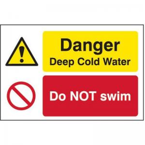 Quarry Sign Danger Deep Cold Water Do Not Swim - Dib 600 X 400mm