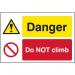 Quarry Sign: Danger Donot Climb - Dib (600 X 400 Mm) 423668