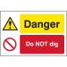 Quarry Sign: Dangerdo Not Dig - Fmx (600 X 400 Mm) 423671