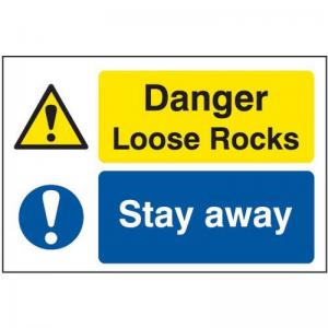 Quarry Sign Danger Loose Rocks Stay Away - Dib 600 X 400mm 423672