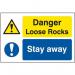 Quarry Sign: Danger Looserocks Stay Away - Dib (600 X 400 Mm) 423672