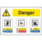Quarry Sign: Danger Multi-message- Dib (600 X 400 Mm) 423674