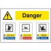 Quarry Sign: Danger Multi-message- Dib (600 X 400 Mm) 423674